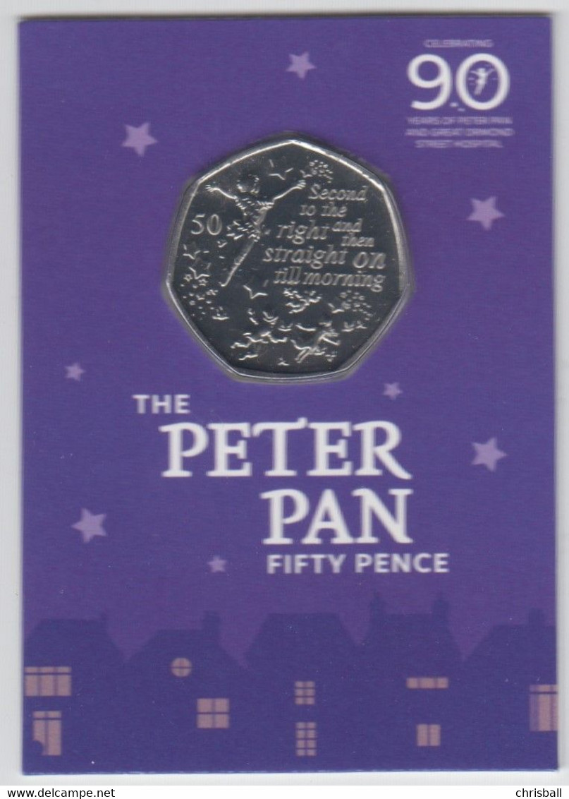 Isle Of Man - 50p Coin - Peter Pan Uncirculated 2019 In Pack - Isle Of Man