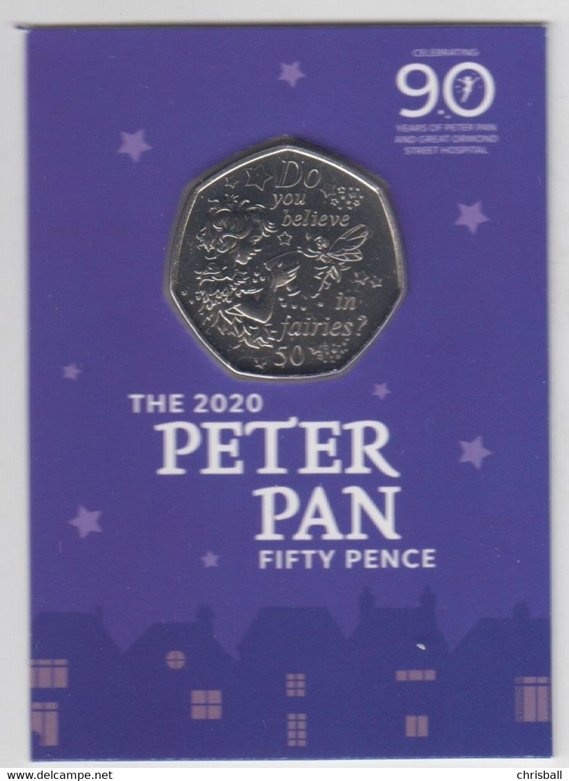 Isle Of Man - 50p Coin - Peter Pan Uncirculated 2020 In Pack - Isle Of Man