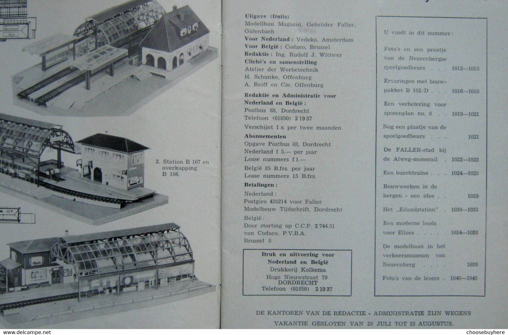 FALLER Modellbau Magazin 29 1962 Foto's Echte Oude Mijngebouwen Kasteelruïne - Other & Unclassified