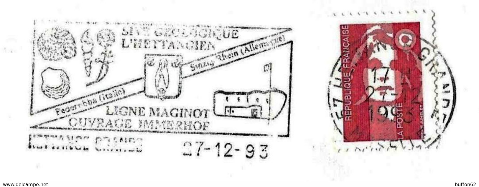 France (1993) - Hettange Grande (57) : Site Géologique Hettangien Fossiles Ammonite Gastéropodes. Ligne Maginot. - Fossils