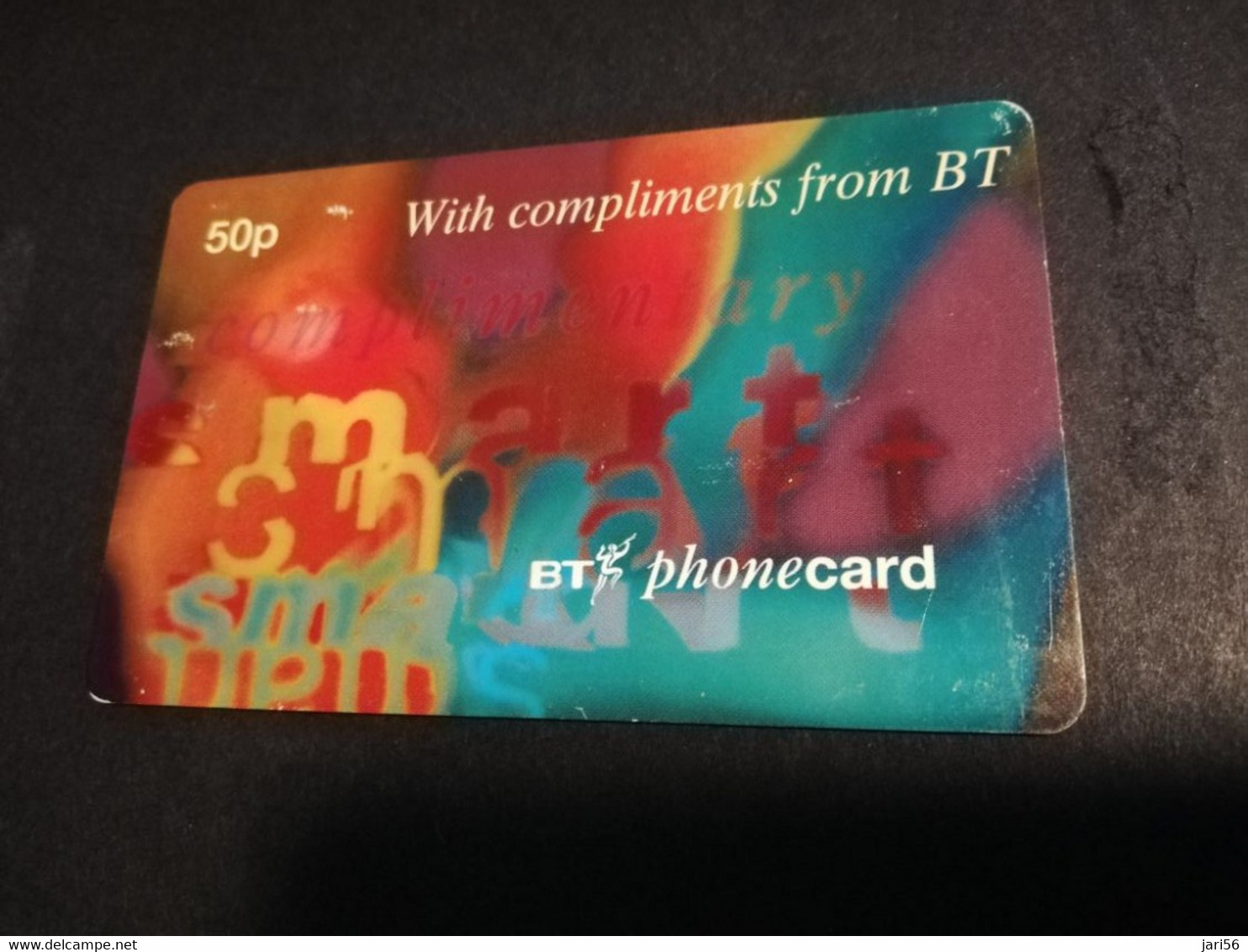 GREAT BRETAGNE  CHIPCARDS / TEST CARD 50 PENCE   EXPIRY DATE 09/96   PERFECT  CONDITION      **4591** - BT General