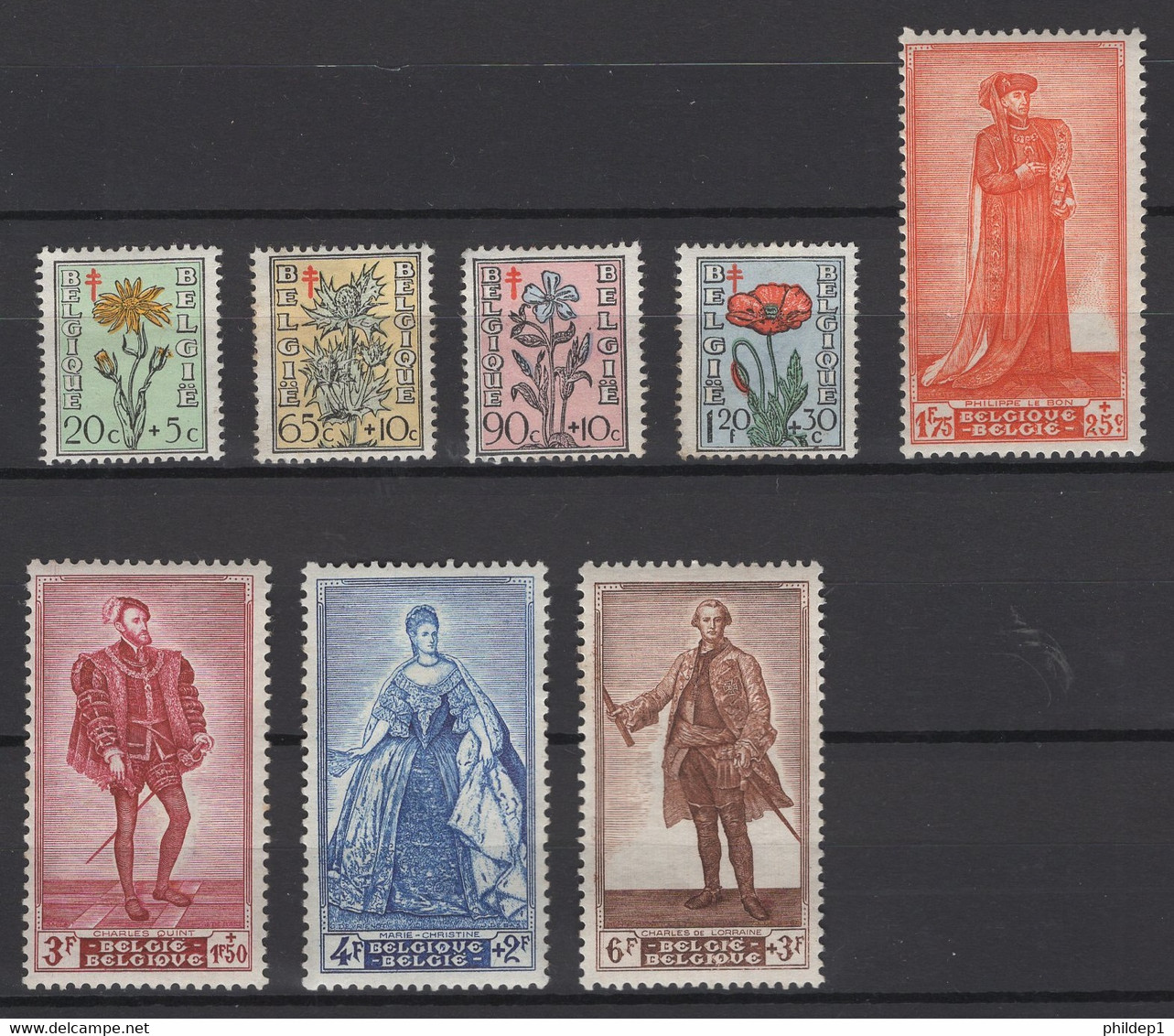 Belgique: 1949 :  COB N° 814/21 (Amincis) *, MH. - Unused Stamps