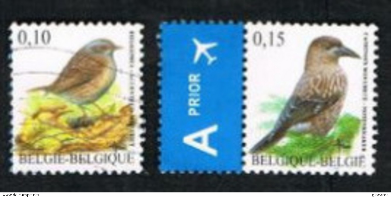 BELGIO (BELGIUM)   -   SG 3694d.3695  -  2008 BIRDS  - USED - Used Stamps