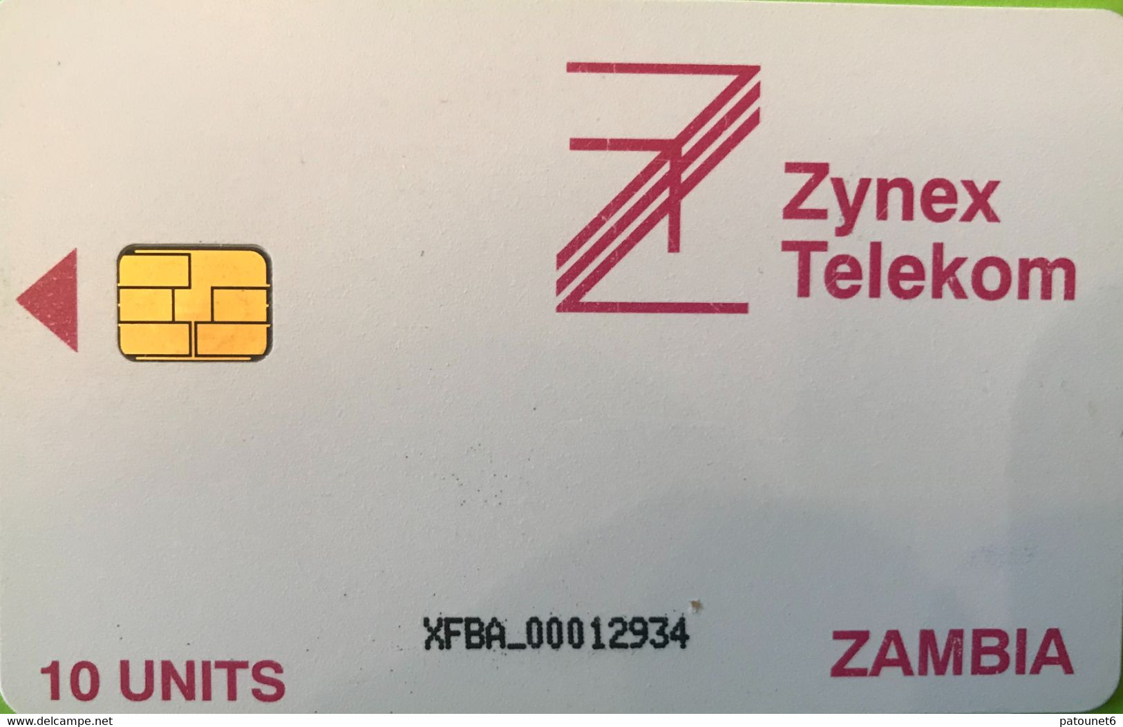 ZAMBIE  -  Phonecard  -  Zynex Telekom - 10 Unités - Sambia