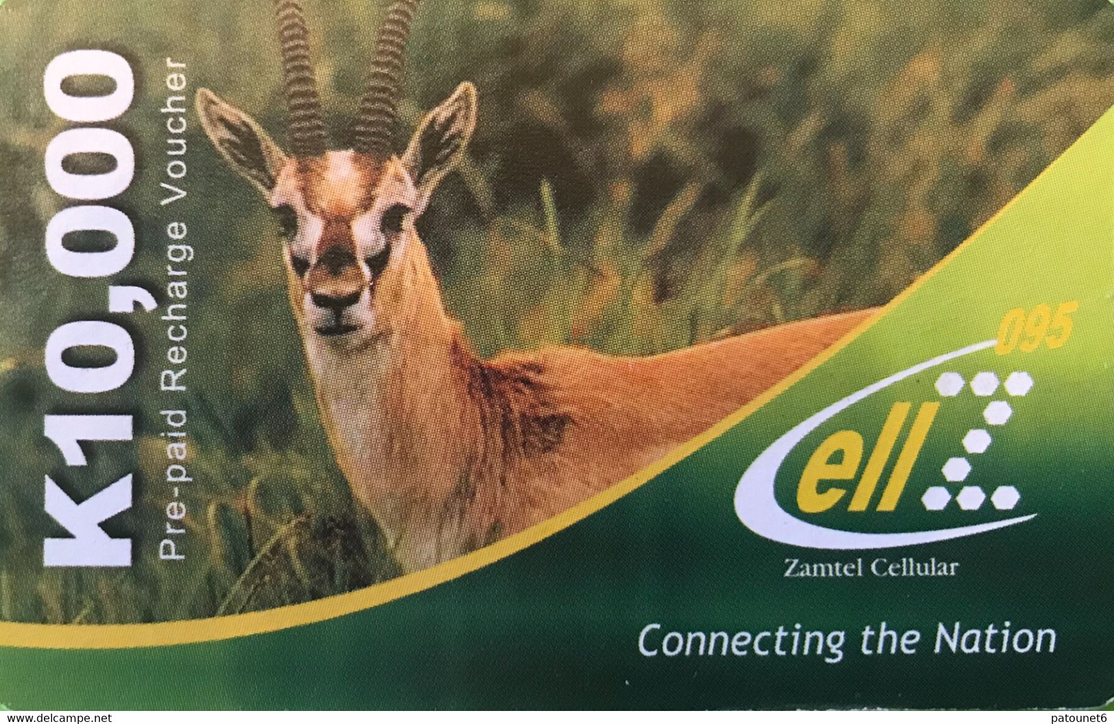 ZAMBIE  -  Prepaid  -  Antilope  -  EllZ  -  K 10,000 - Zambie