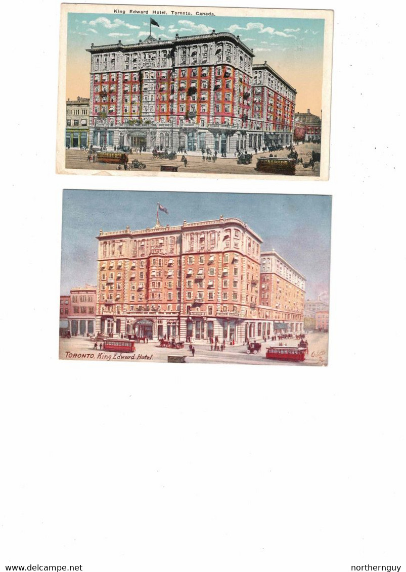 16 Different, TORONTO, Ontario, Canada Postcards.  KING EDWARD HOTEL- 2 UB, 1 RP, 7 Pre-1920, 4 WB, 2 Chrome