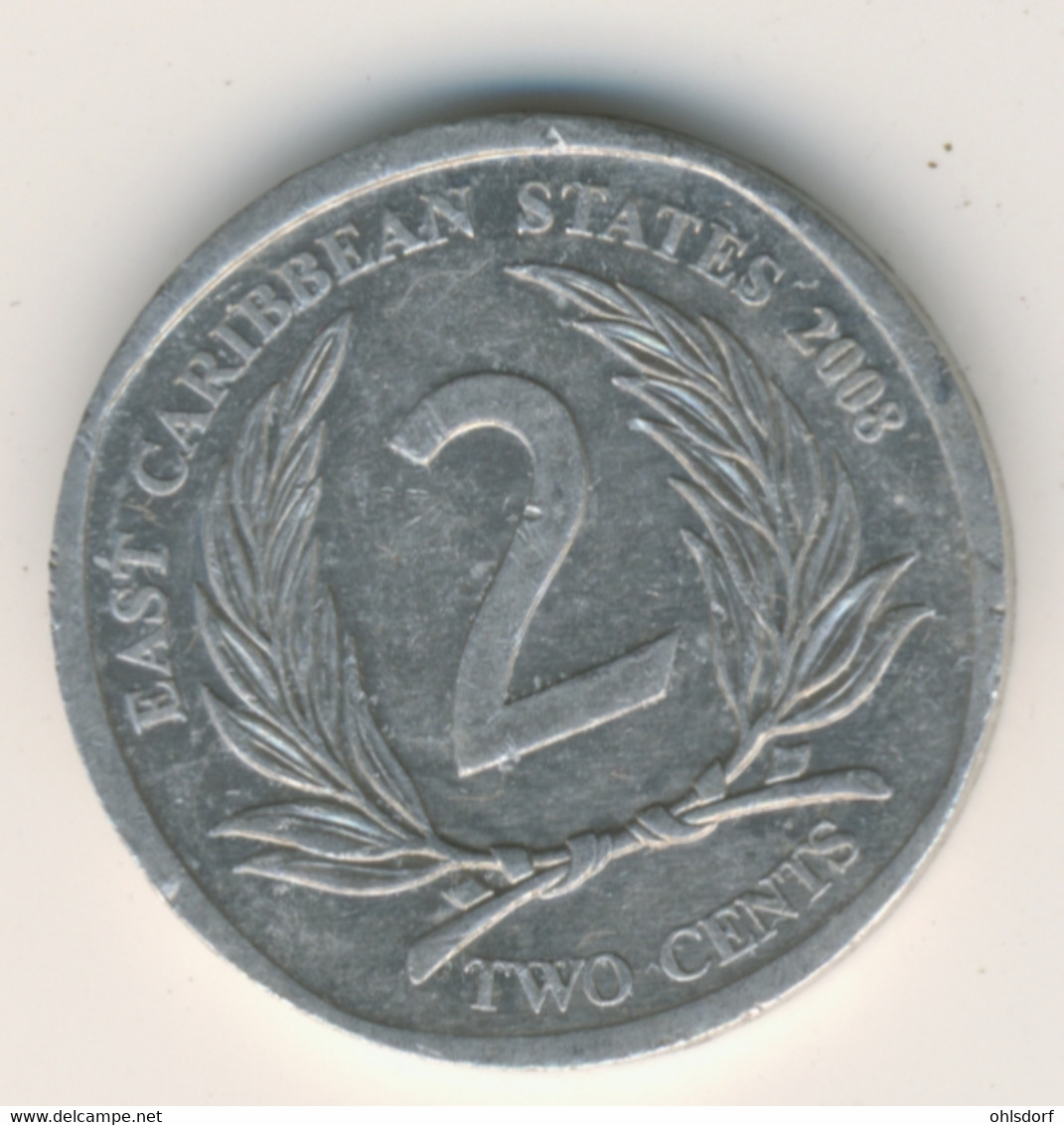 EAST CARIBBEAN STATES 2008: 2 Cents, KM 35 - East Caribbean States