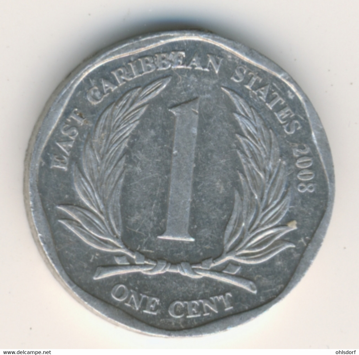 EAST CARIBBEAN STATES 2008: 1 Cent, KM 34 - East Caribbean States