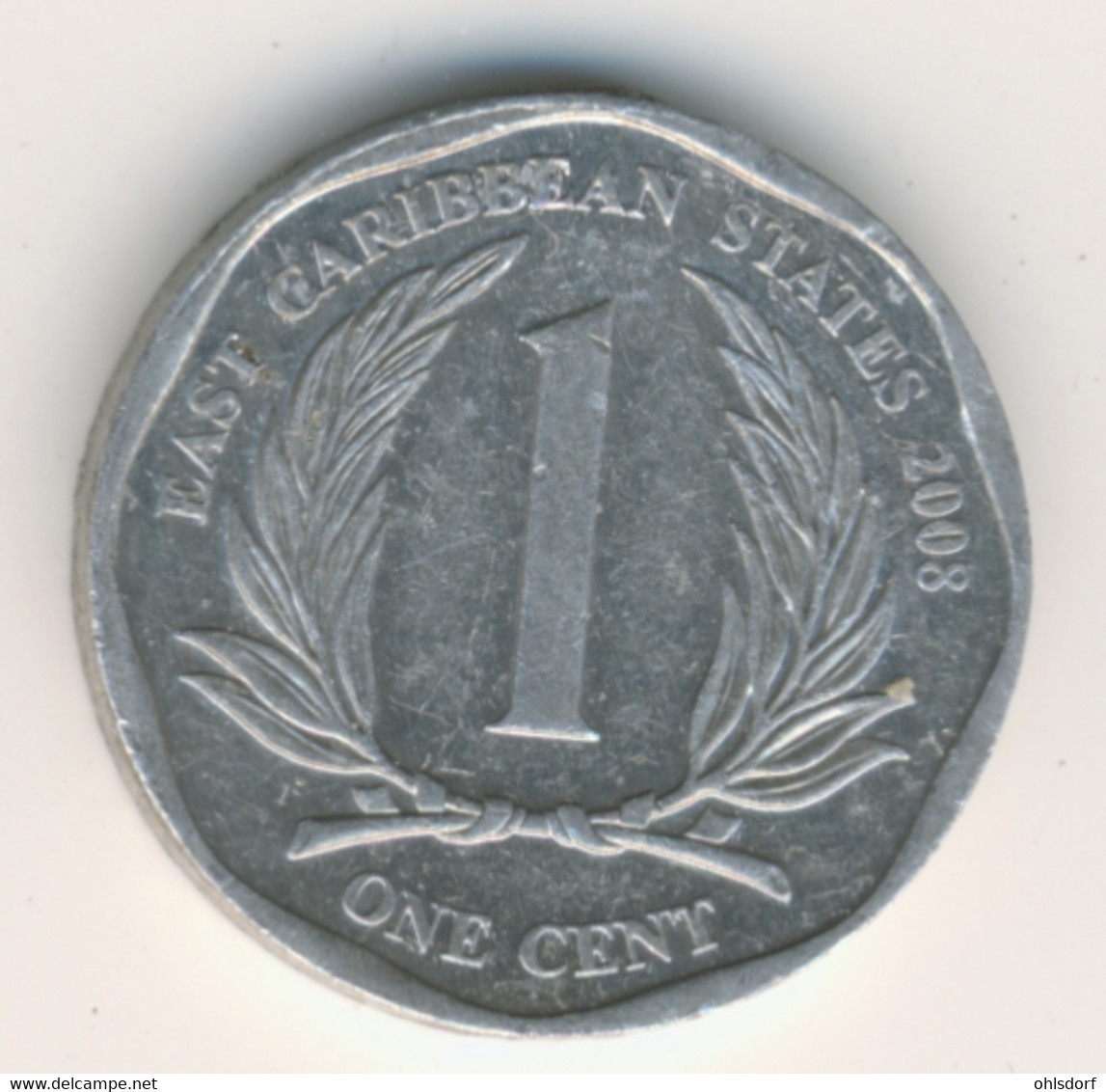 EAST CARIBBEAN STATES 2008: 1 Cent, KM 34 - Ostkaribischer Staaten