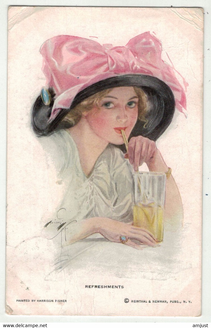 Illustrateurs  Signés //  Femme Avec Chapeau - Other & Unclassified