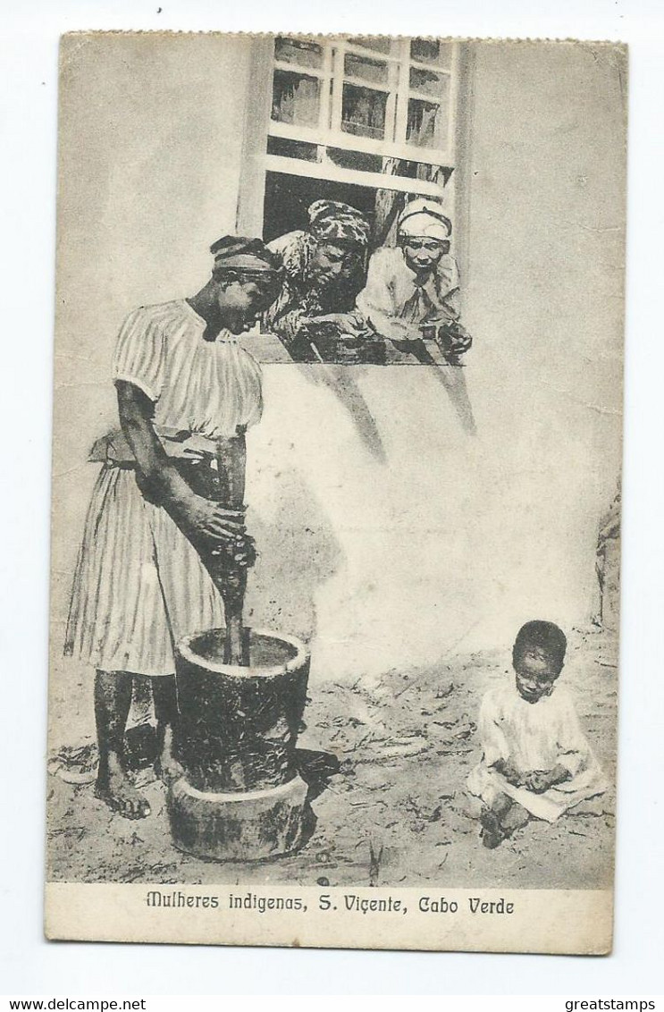 St.vincent Postcard Mulheres Indigenas Gabo Verde Unused Social History - San Vicente Y Las Granadinas