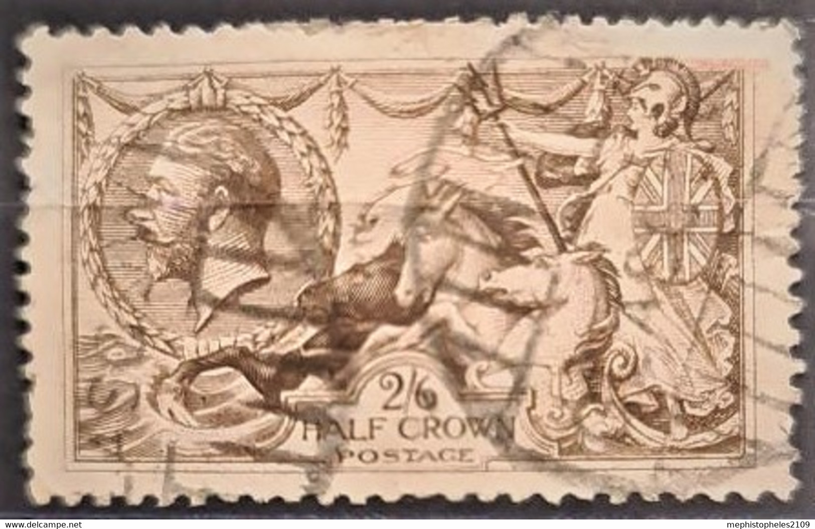 GREAT BRITAIN 1913 - Canceled - Repaired On Upper Right Corner! - Sc# 173 - 2/6sh - Oblitérés