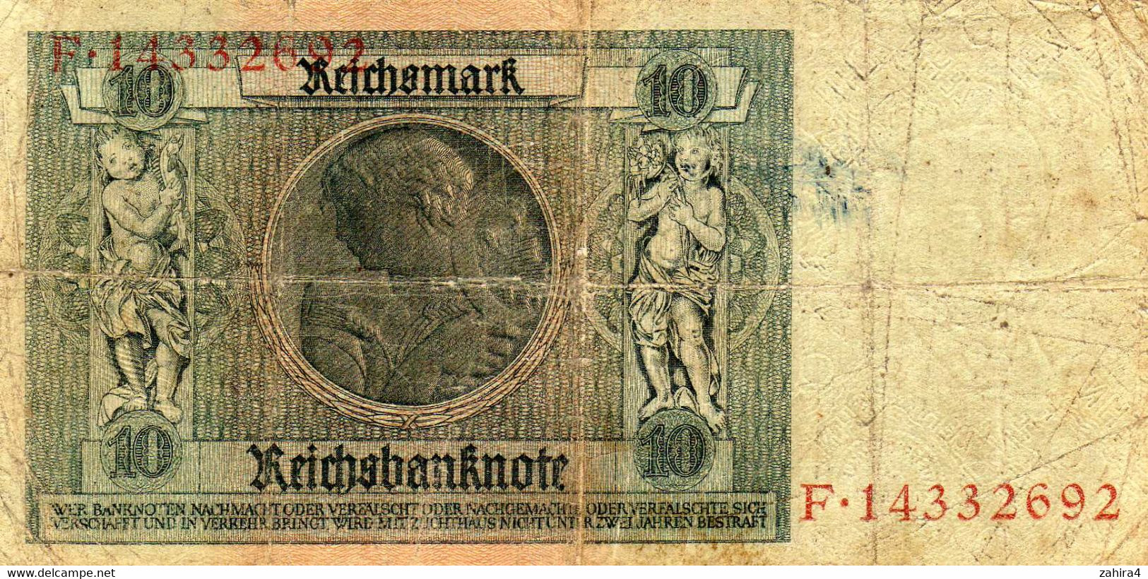10 Reichsmark - Reichsbanknote - F.14332692 - 30 August 1924  22 January 1929 - 10 Mark