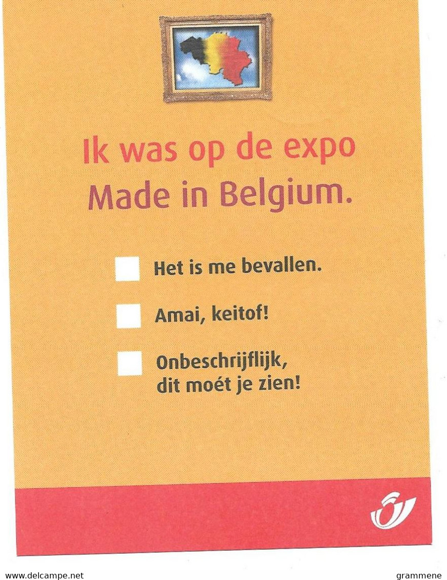 Expo Made In Belgium 2006 Kaart Voorgefrankeerd Met  Buzin ,stempel Kruishoutem - 1985-.. Pájaros (Buzin)