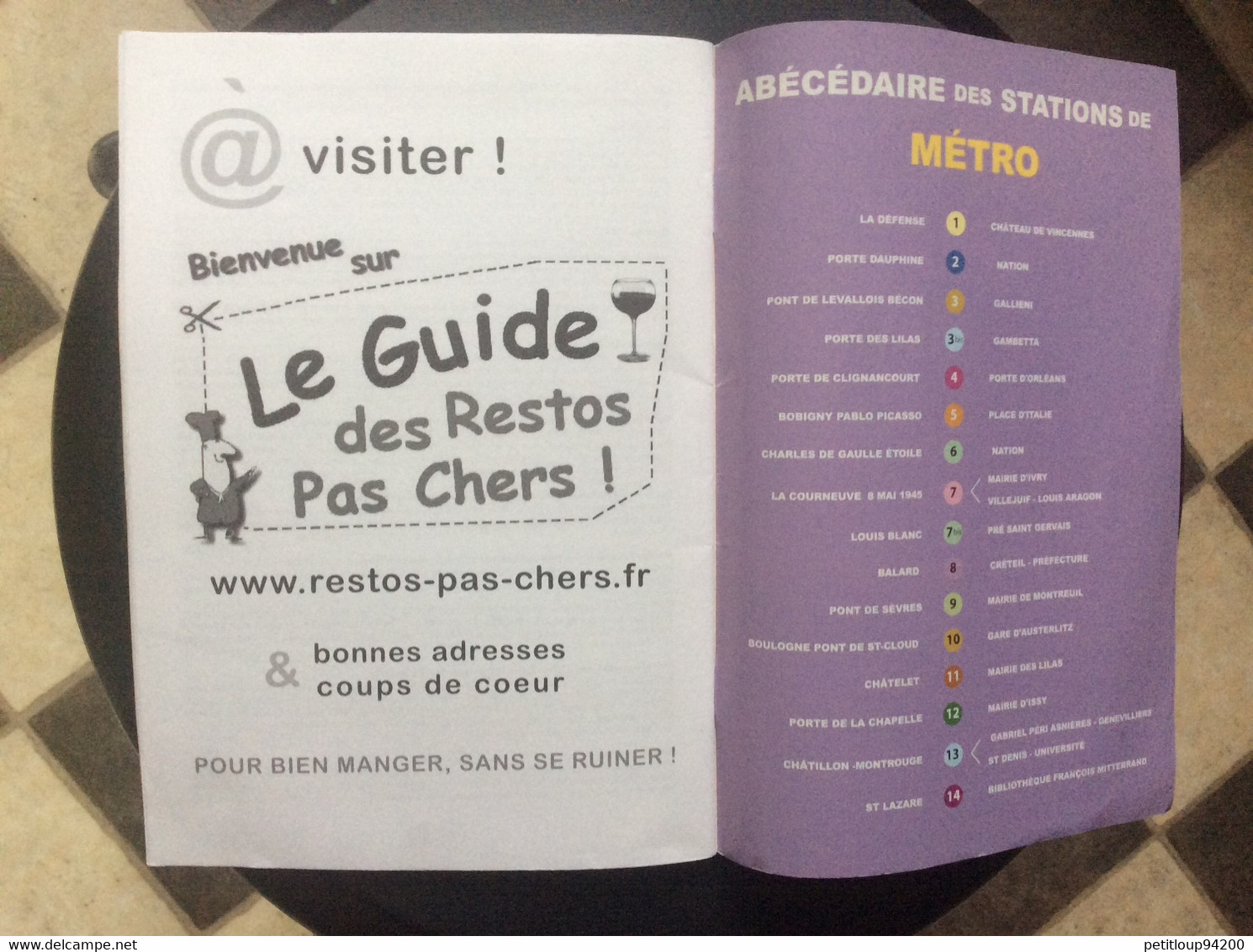 GUIDE DES STATIONS DE METRO  *Plan  *Historique des Lignes  *Abecedaire des Stations  *Stations Fermées au Public