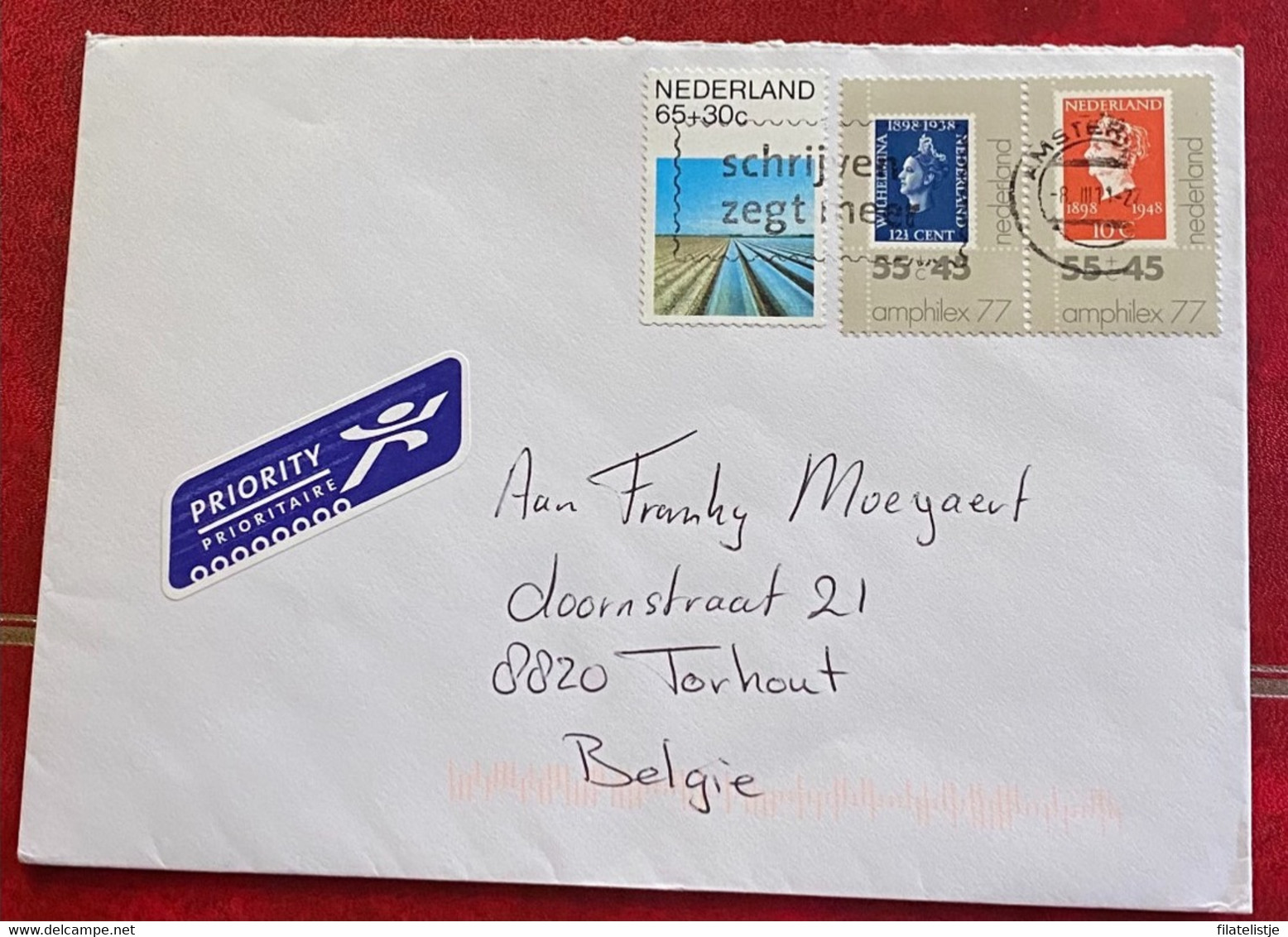 Enveloppe Uit Nederland - Lettres & Documents
