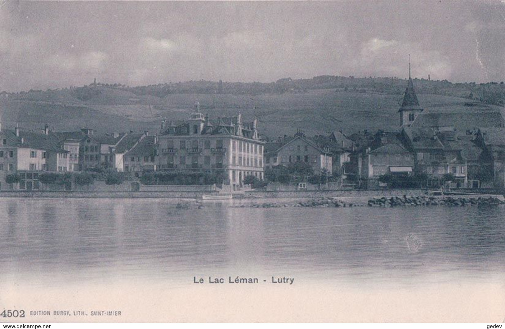 Lutry VD Vu Depuis Le Léman (4502) - Lutry