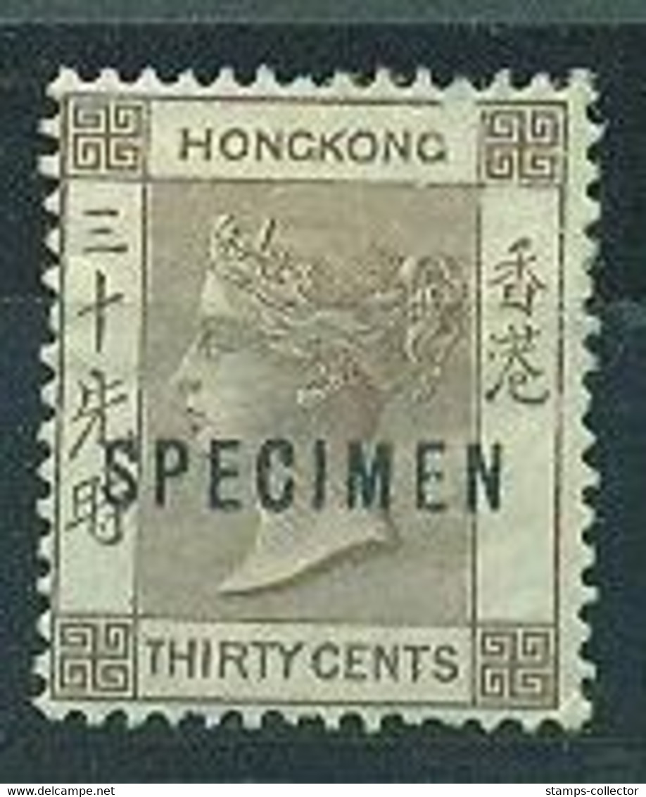 HONG KONG. Victoria SPECIMEN. Thirty Cents. Scare - Neufs