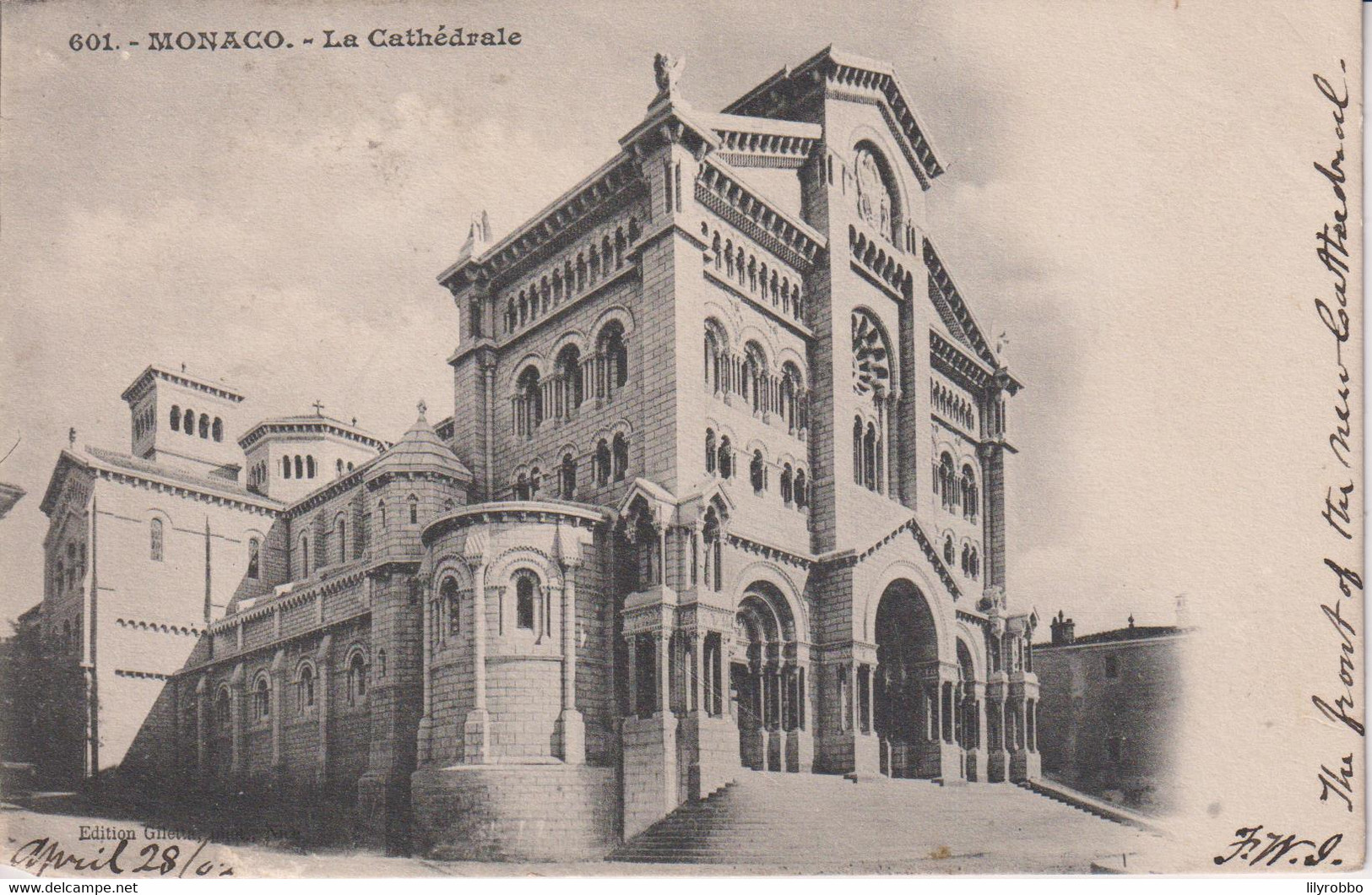 MONACO - La Cathedrale 1902 - Undivided Rear - Kathedrale Notre-Dame-Immaculée