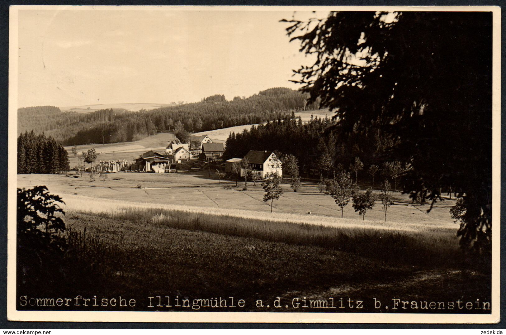 E7373 - Frauenstein Illingmühle Mühle - B. Gönsel - Landpost Landpoststempel über Dippoldiswalde - Frauenstein (Erzgeb.)