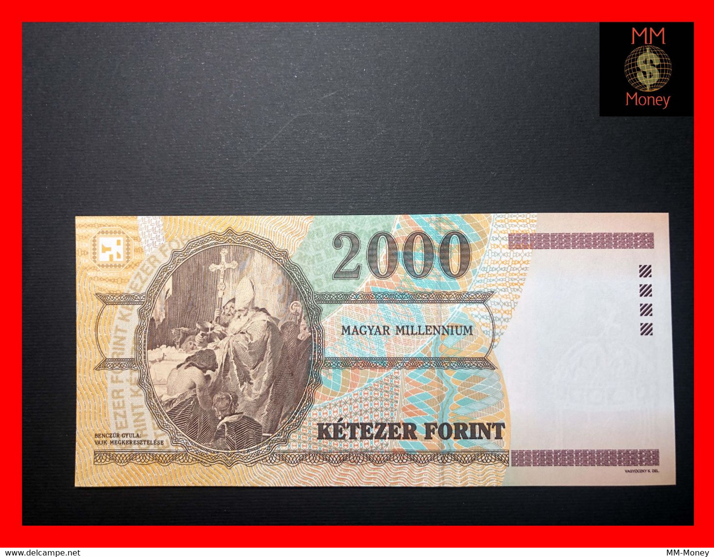 HUNGARY 2.000  2000  Forint  2000  *commemorative Millenium*   P. 186   UNC - Hungary