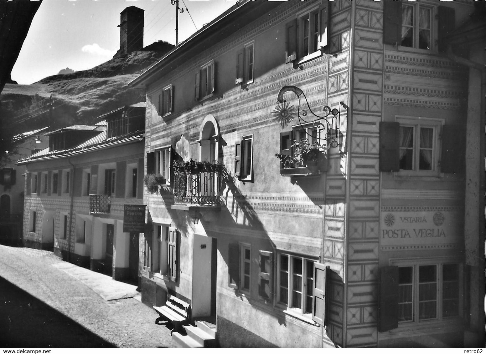 ARDEZ → Dorfpartie Mit Gasthaus "Posta Veglia" Fotokarte Ca.1960 - Ardez