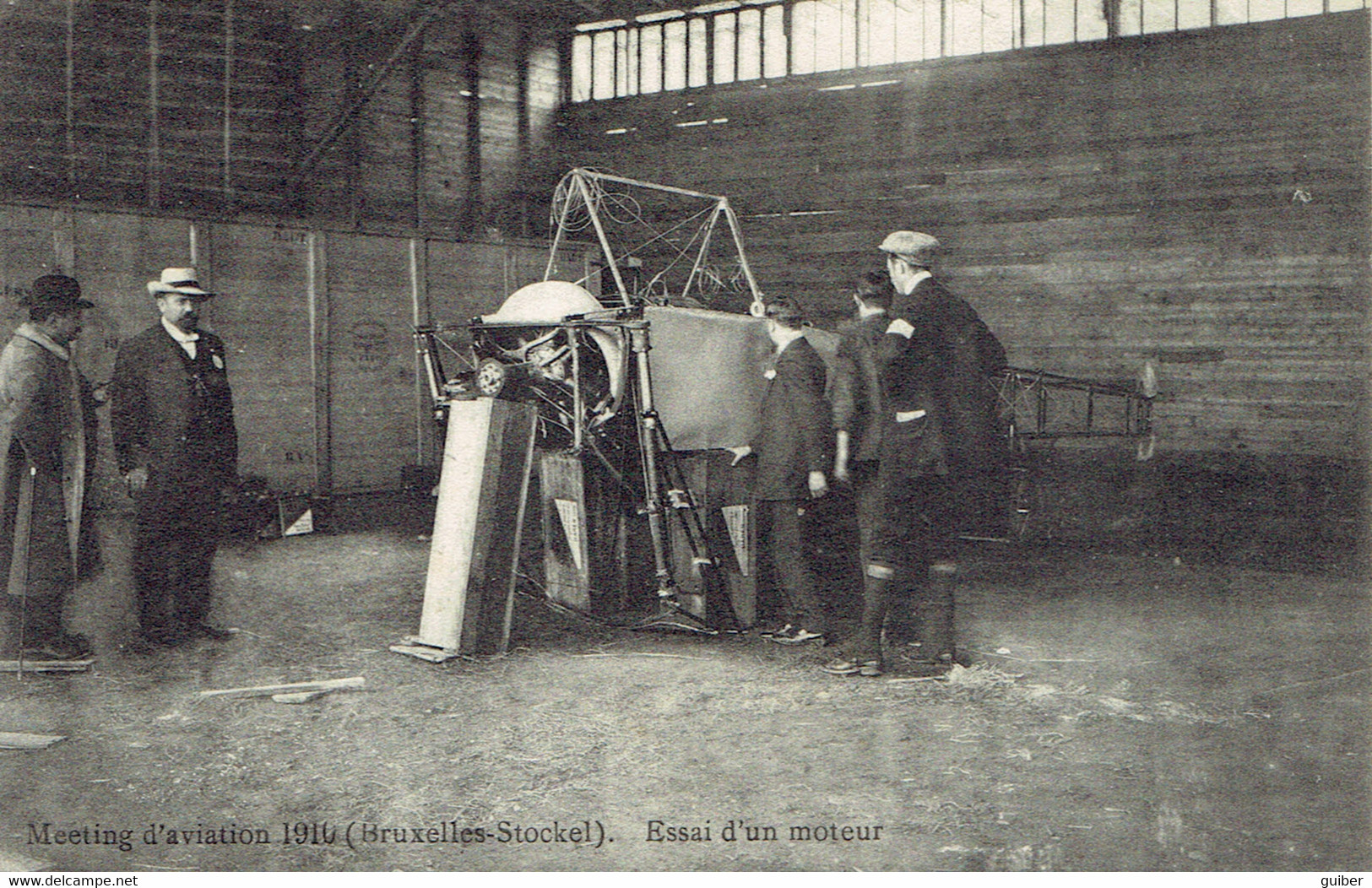 Stockel-woluwé Saint Pierre Meeting D'aviation 2/8/1910 Essai D'un Moteur Dans Un Hangar - Woluwe-St-Pierre - St-Pieters-Woluwe