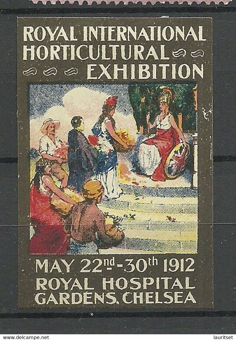ENGLAND Great Britain Royal Intern. Horticultural Exhibition Chelsea Vignette Advertising Stamp * - Cinderella