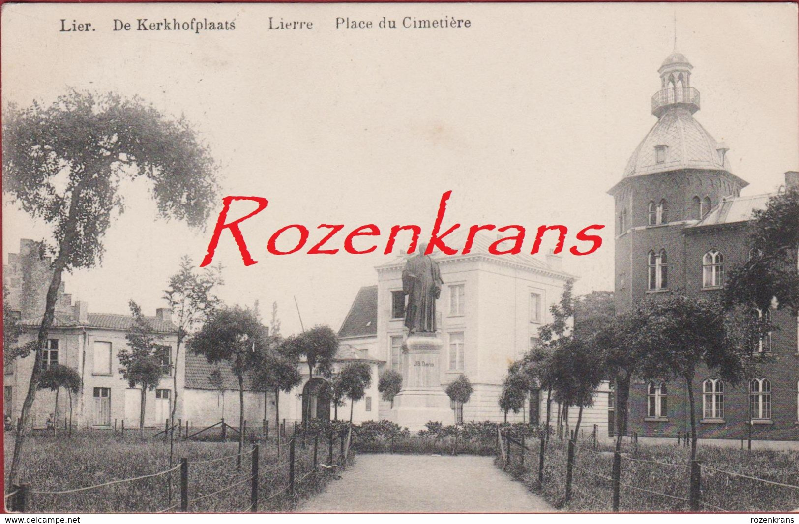 Lier Lierre De Kerkhofplaats Place Du Cimetiere 1913 TOPKAART ZELDZAAM RARE (In Zeer Goede Staat) Antwerpse Kempen - Lier