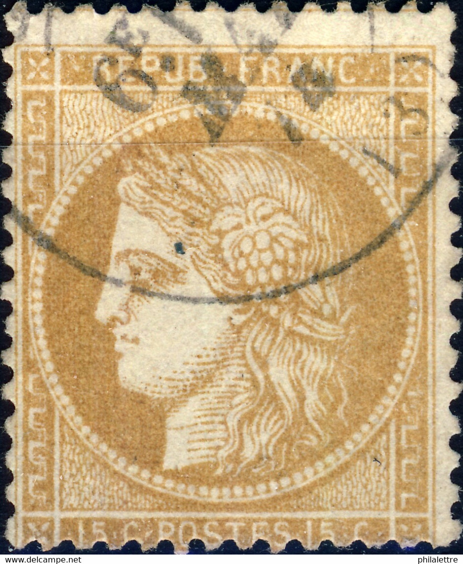 FRANCE - 1871 Yv.59 15c Bistre Oblitéré TB (a) - 1871-1875 Cérès