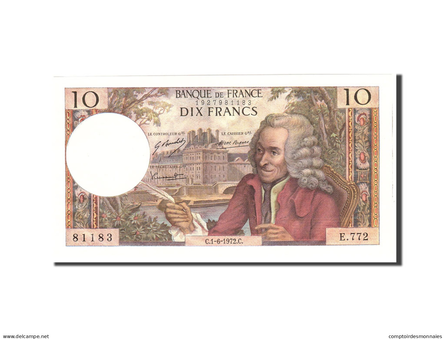 Billet, France, 10 Francs, 1972, 1972-06-01, NEUF, Fayette:62.57, KM:147d - 10 F 1963-1973 ''Voltaire''