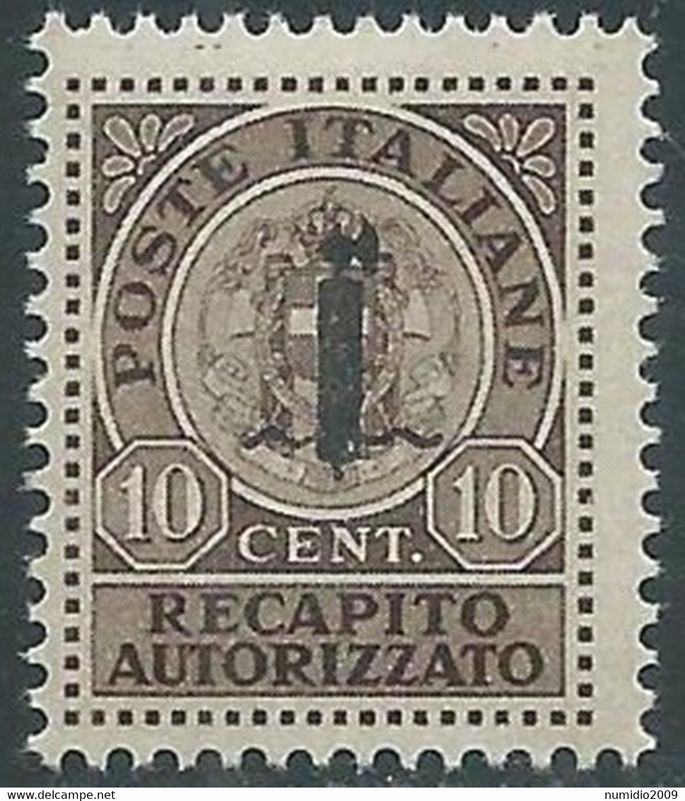 1944 RSI RECAPITO AUTORIZZATO 10 CENT MNH ** - RB6-6 - Express Mail