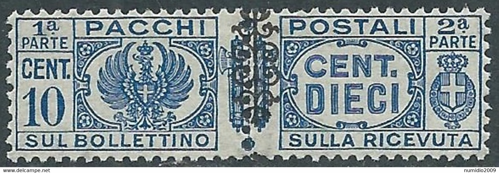 1945 LUOGOTENENZA PACCHI POSTALI 10 CENT MNH ** - CZ19-7 - Postal Parcels