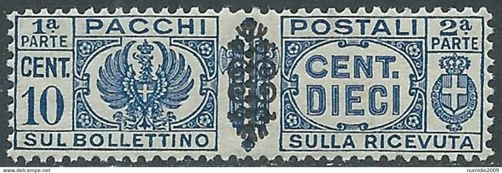 1945 LUOGOTENENZA PACCHI POSTALI 10 CENT MNH ** - CZ19-10 - Pacchi Postali