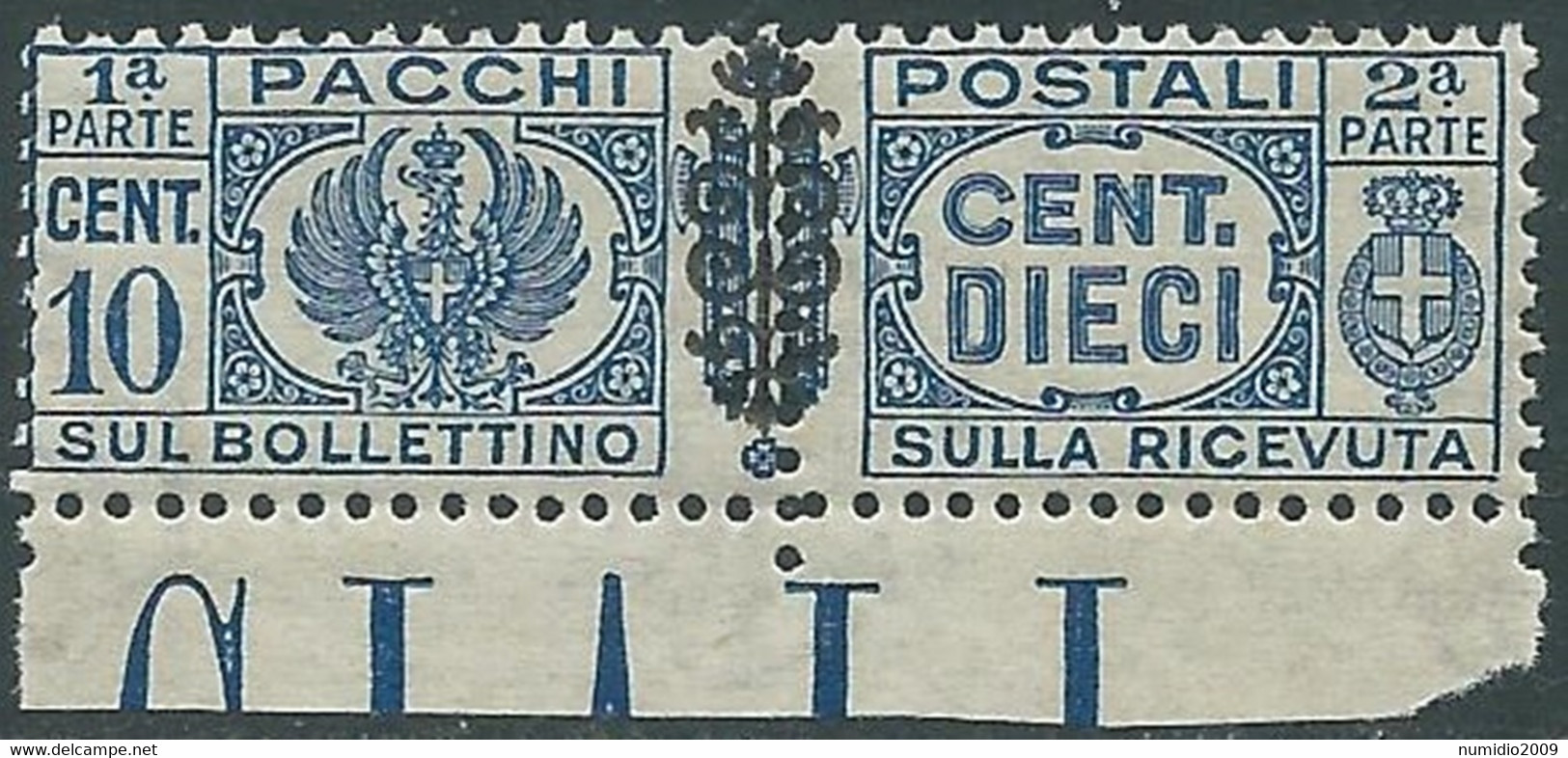 1945 LUOGOTENENZA PACCHI POSTALI 10 CENT MNH ** - CZ21 - Postal Parcels