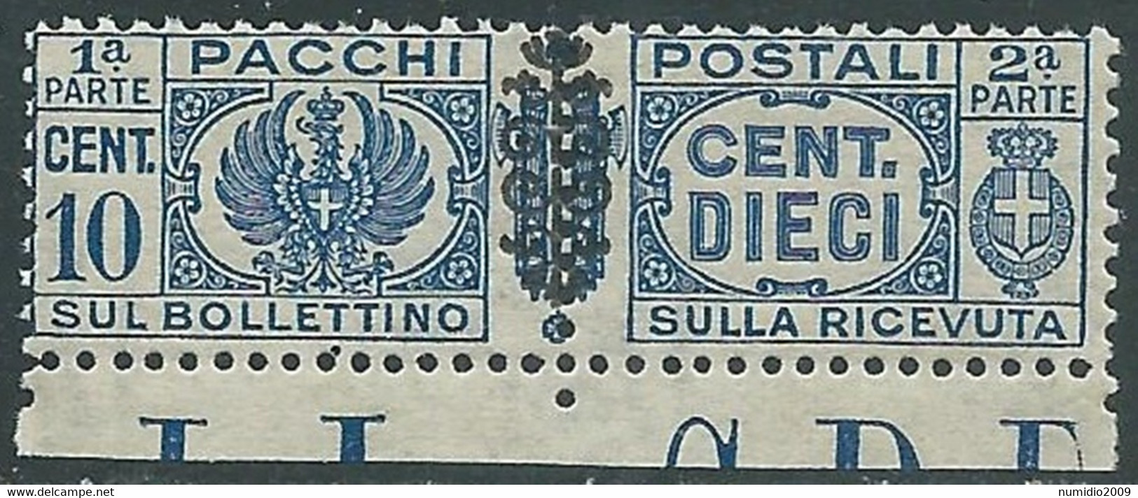 1945 LUOGOTENENZA PACCHI POSTALI 10 CENT MNH ** - CZ21-10 - Postpaketten