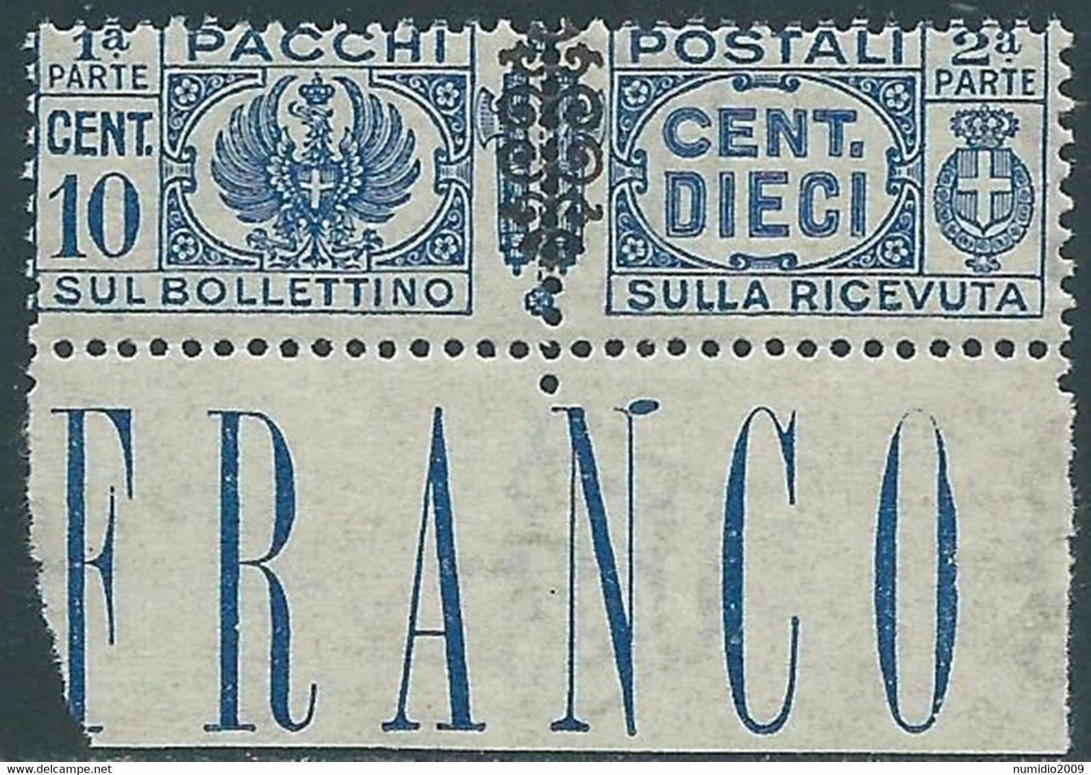 1945 LUOGOTENENZA PACCHI POSTALI 10 CENT MNH ** - CZ22-3 - Pacchi Postali