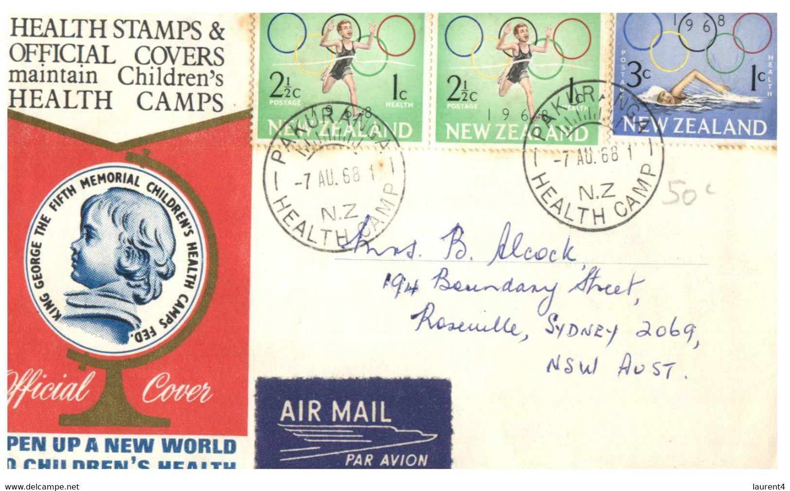 (GG 4) New Zealand - Chidren's Health Camp - 1968 - Lettres & Documents