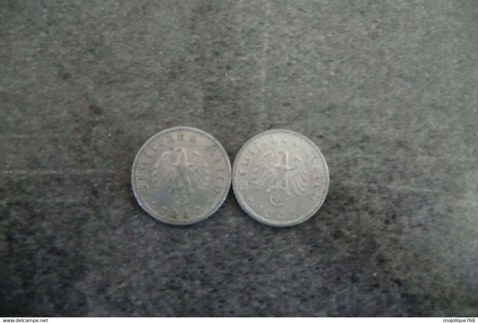 Lot De 2 Piéces De  50 Reichspfennig En Aluminium 1940 - 1941 Lettre A - TTB - - 50 Reichspfennig