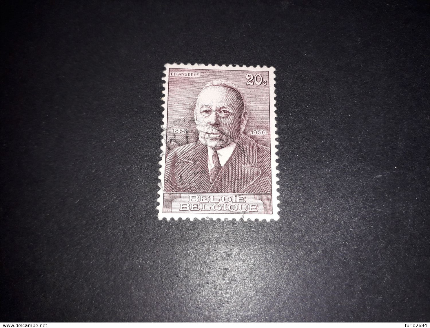 A8MIX10 BELGIO 1956 CENTENARIO DELLA NASCITA DI EDOARDO ANSEELE "O" - Used Stamps