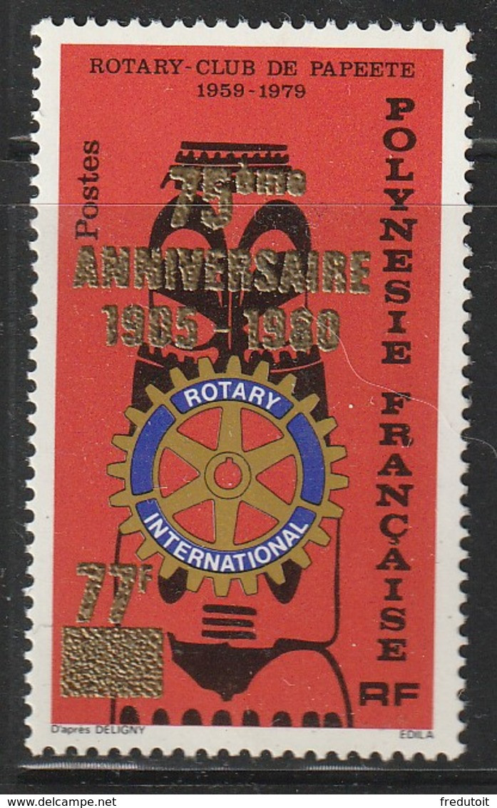 POLYNESIE - N°146 ** (1979)  Rotary Club Surchargé - Ungebraucht
