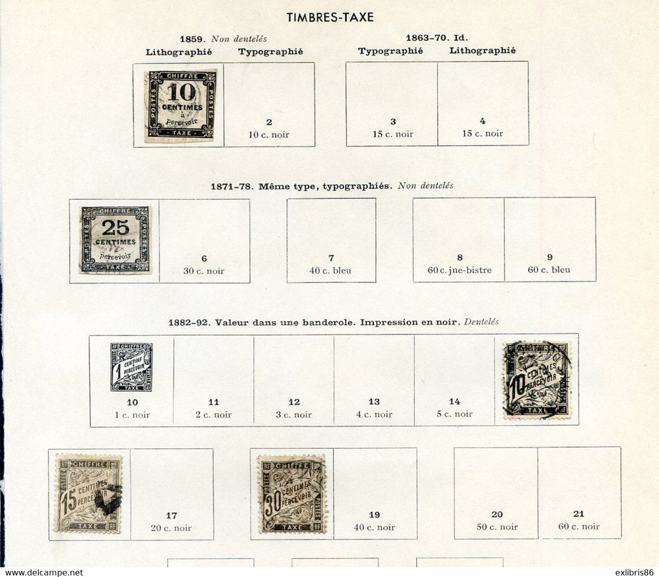 TIMBRES FRANCE REF250120...Lot De TIMBRES TAXE - Autres & Non Classés