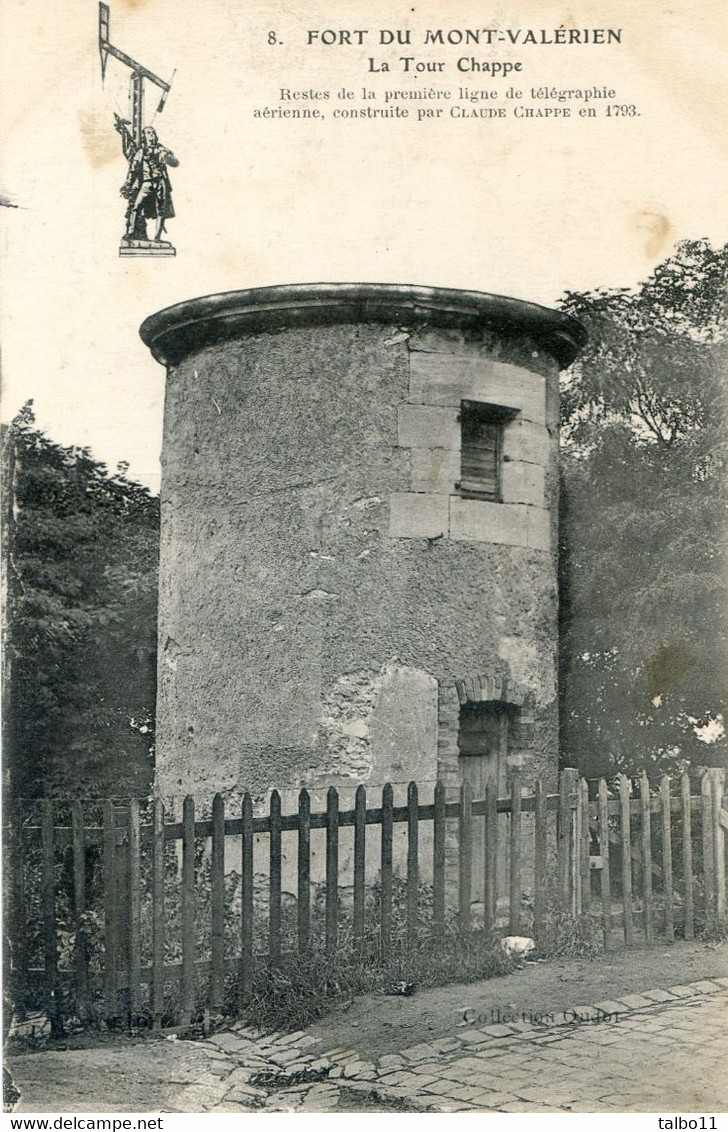 92 Fort Du Mont Valérien - La Tour De Chappe - Restes De La  Ligne Telegraphique - Mont Valerien