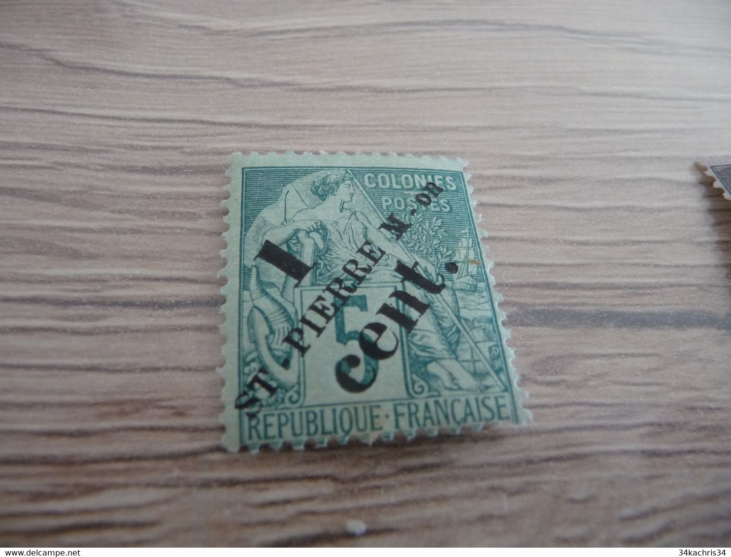 TP Colonies Françaises Saint Pierre Et Miquelon   Charnière N°35 - Unused Stamps