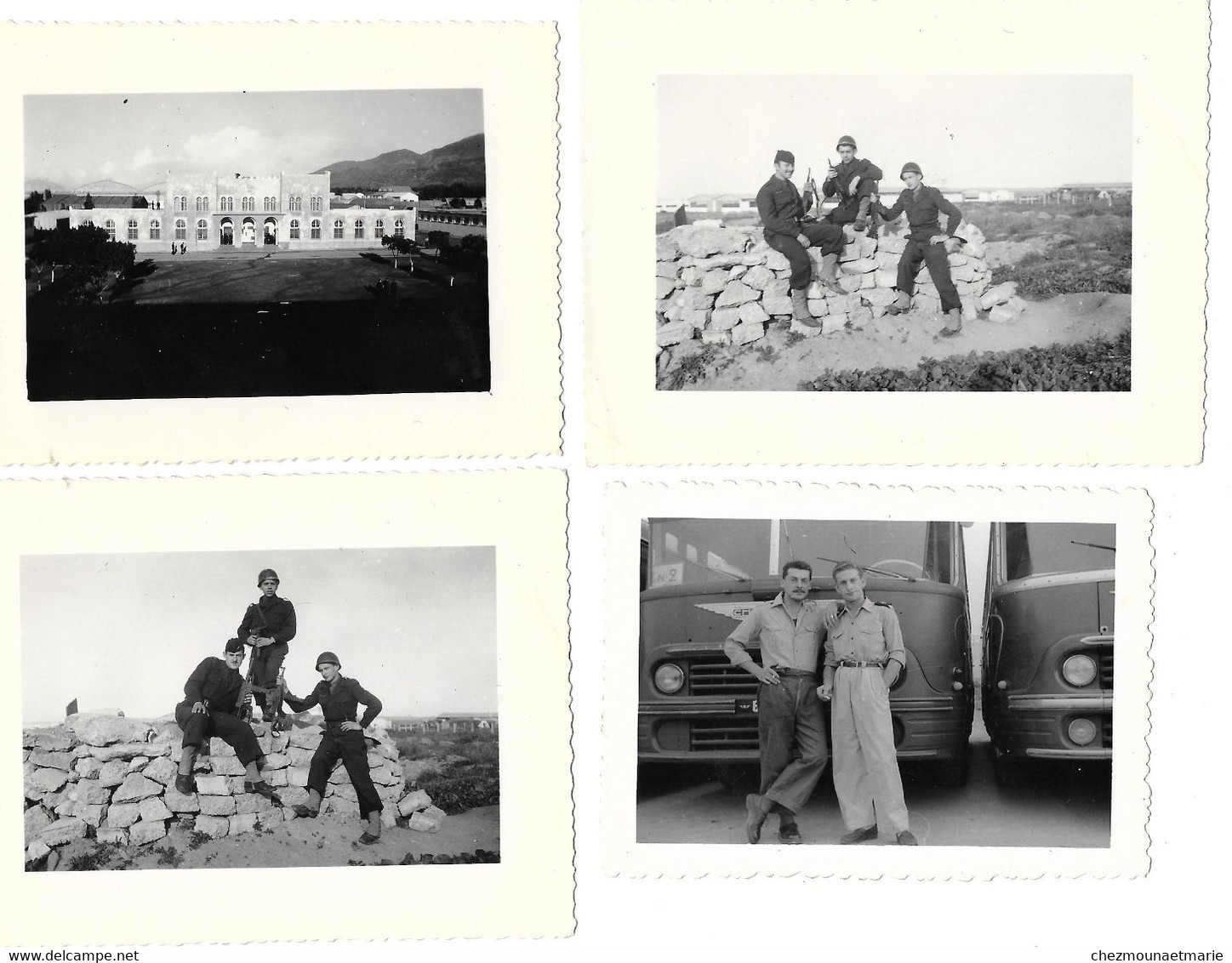 1956 BLIDA - BASE AERIENNE BA 140 - REFECTOIRE BUS SOLDATS - LOT DE 4 PHOTOS - Guerra, Militares