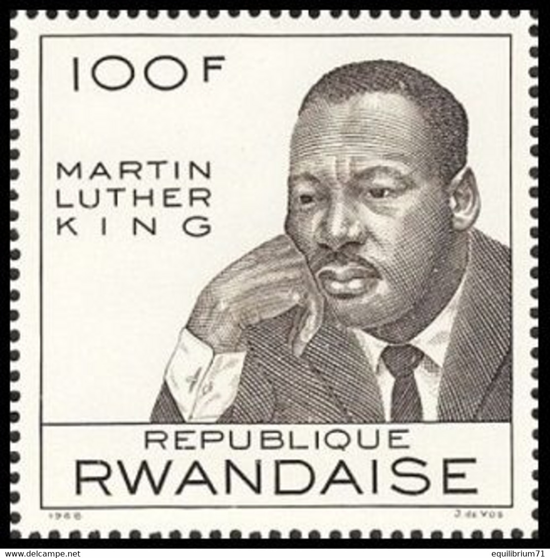 252A**(BL12) - Dr Martin Luther King - RWANDA - Martin Luther King