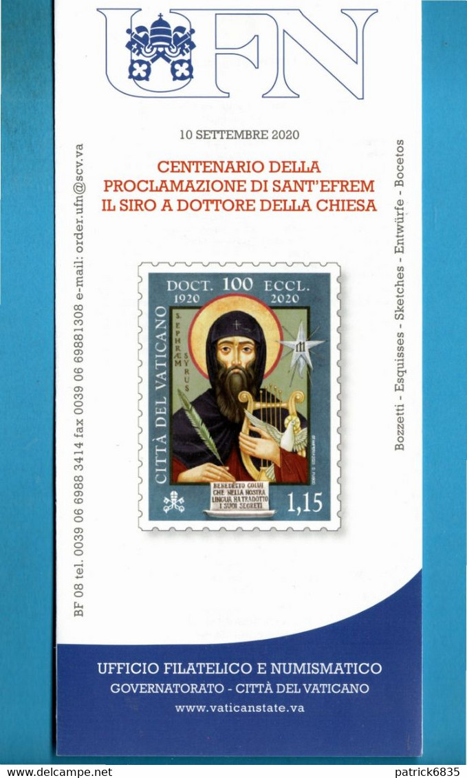 Vaticano - 2020 - Bollettino. Ufficiale. PROCLAMAZIONE Di SANT'EFREM.  10/09/2020. - Lettres & Documents