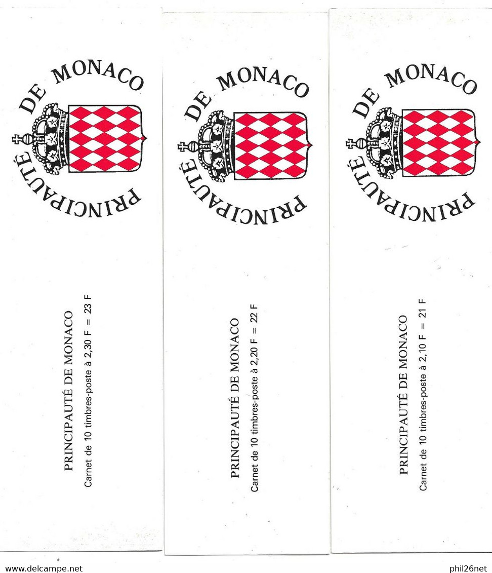Monaco 10 carnets  2x1;3x1;5 x4 et 6 x4  Neufs * *  B/TB...