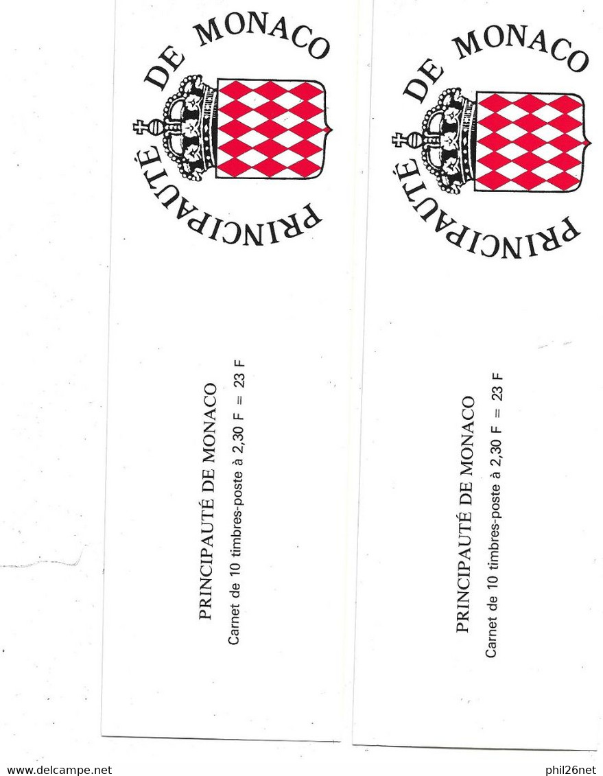 Monaco 10 carnets  2x1;3x1;5 x4 et 6 x4  Neufs * *  B/TB...