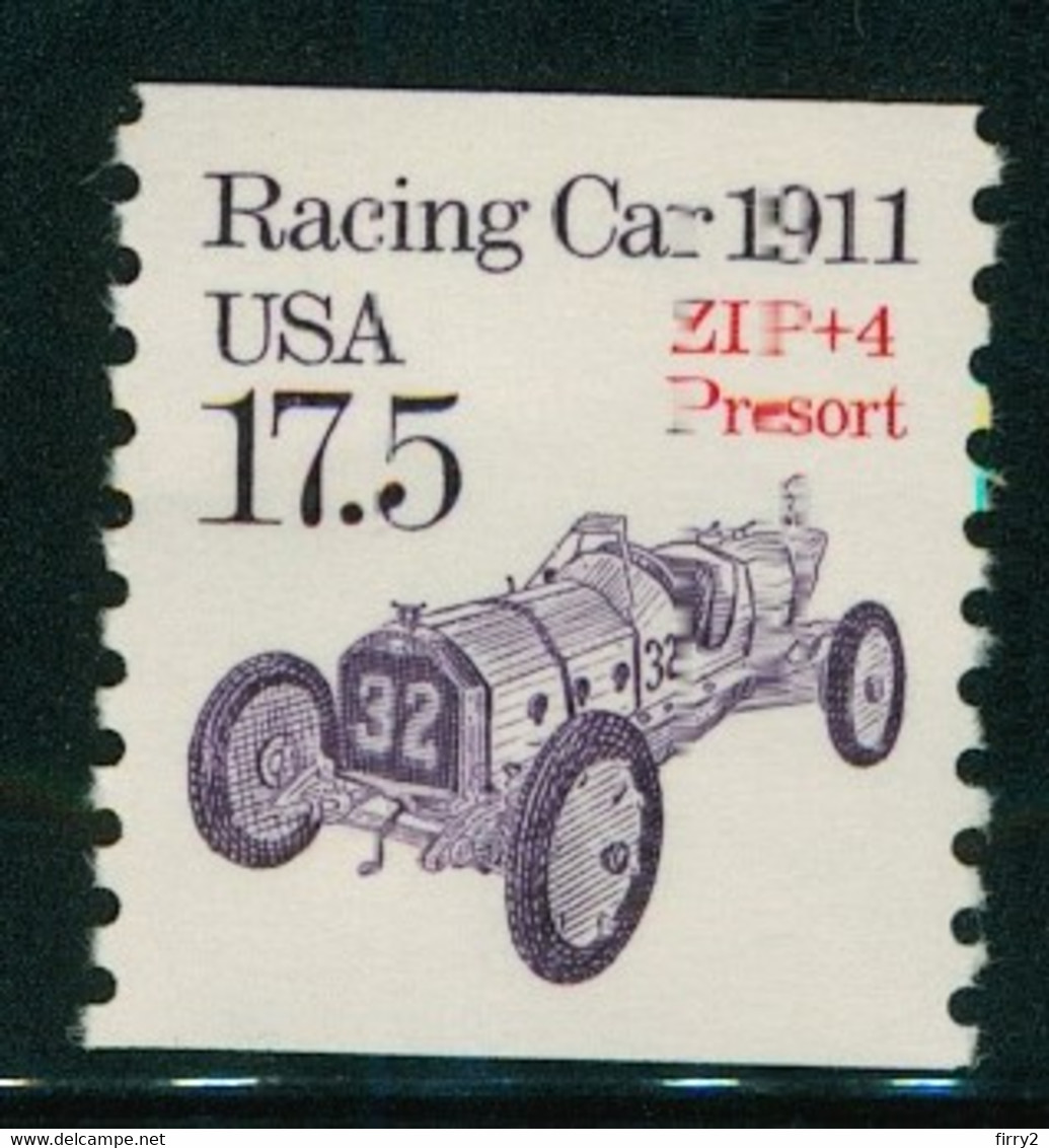 USA Scott # 2262a 1987  American Transportation Coil -17.5¢ Racing Car Precancelled  Mint Never Hinged  (MNH) - Nuevos